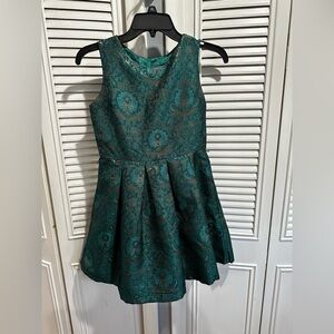 The Children's Place Green Pleated A-line Dress for Prom